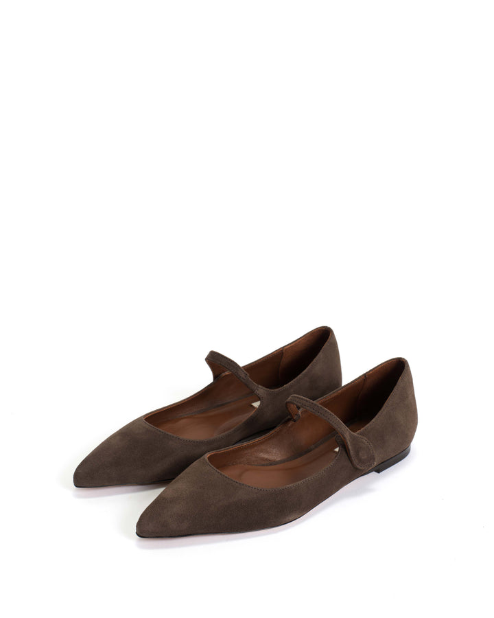 Anonymous Copenhagen Fifi Calf Suede Coffee Brown