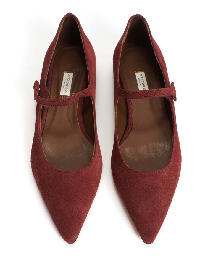Anonymous Copenhagen Fifi Calf Suede Pomegranate