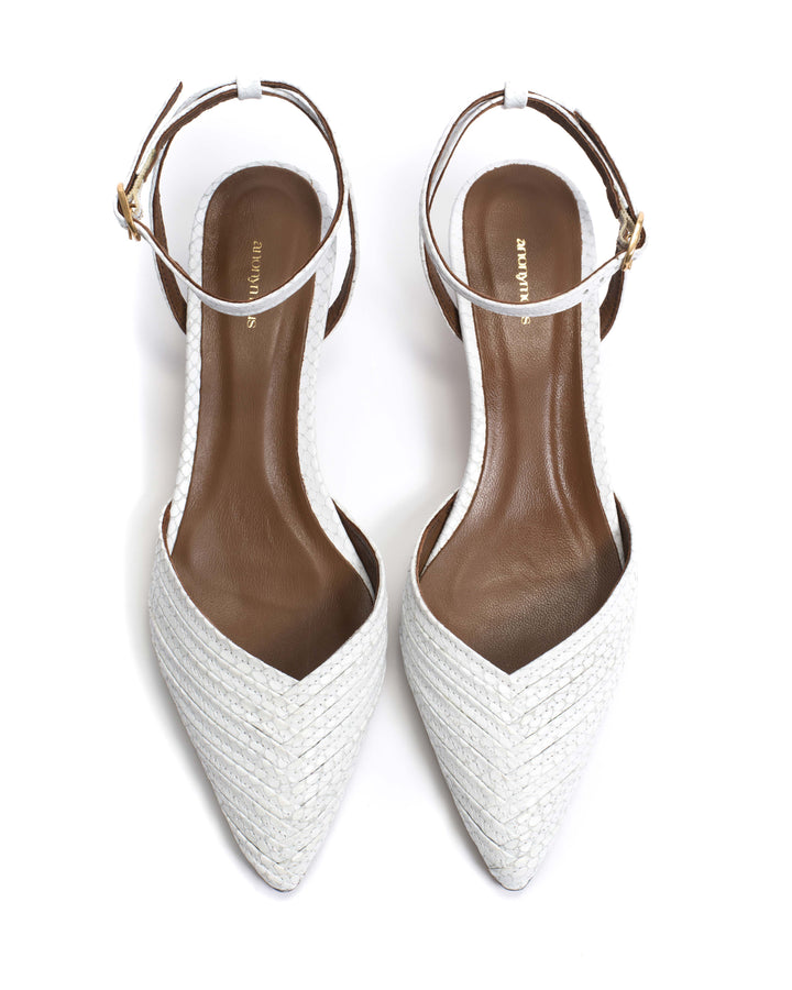 Anonymous Copenhagen Givia 40 Snake Calf White