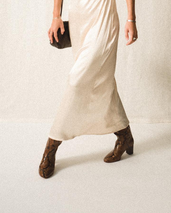 Anonymous Copenhagen Henriette Snake Calf Hazelnut