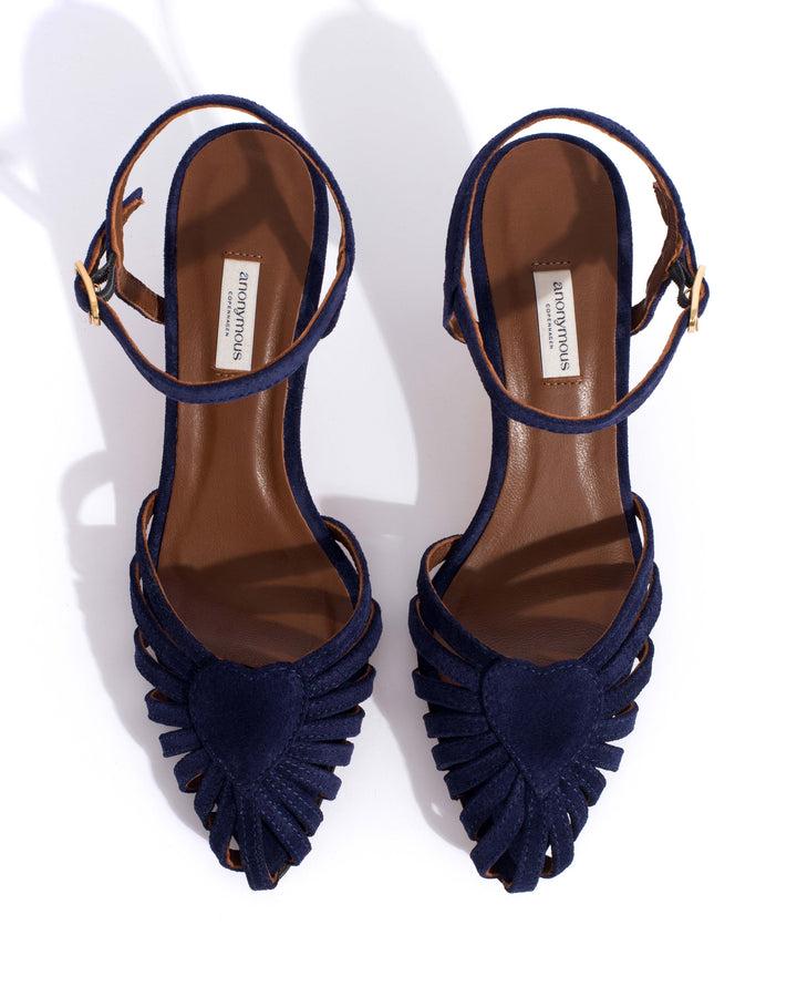 Anonymous Copenhagen Keesha 55 Calf Suede Ink Blue