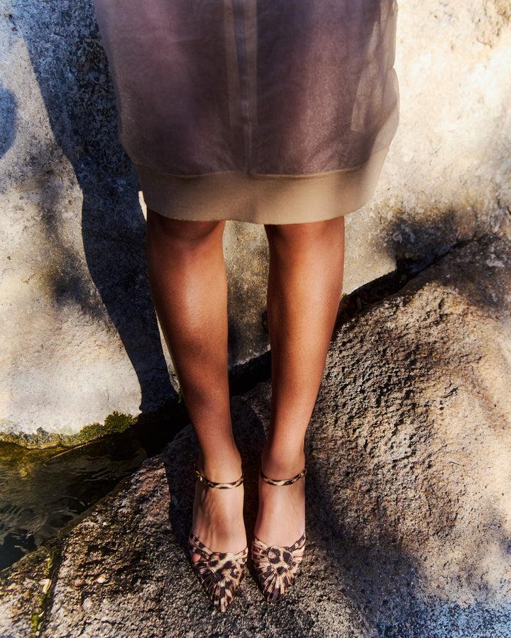 Anonymous Copenhagen Keesha 55 Satin Print Leopard