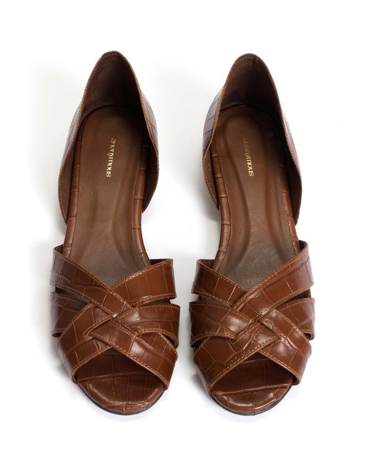 Anonymous Copenhagen Sanni 20 Croco Calf Chocolate