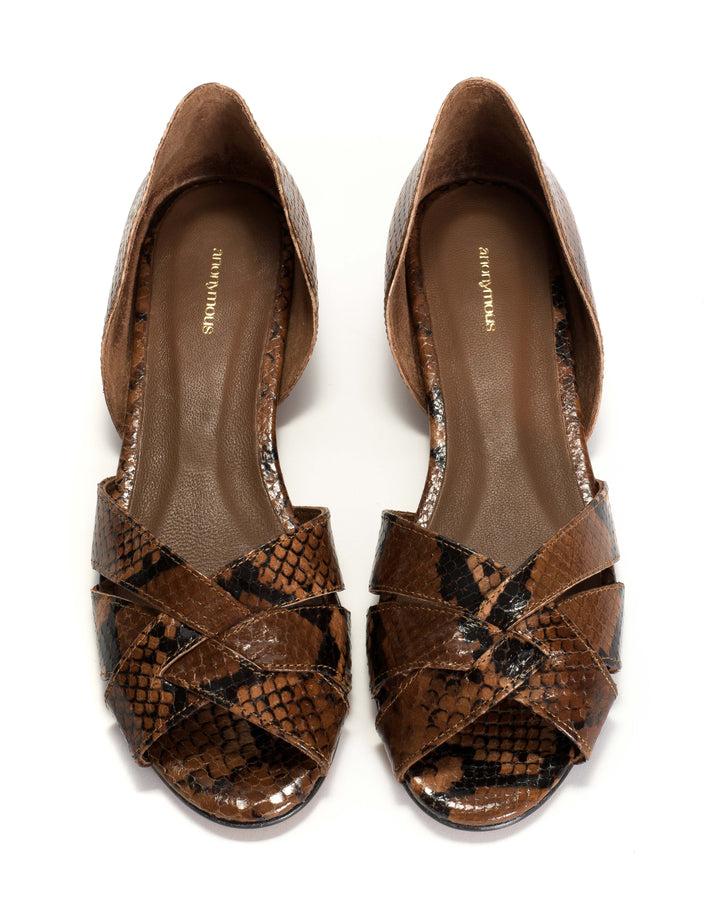 Anonymous Copenhagen Sanni 20 Snake Calf Hazelnut