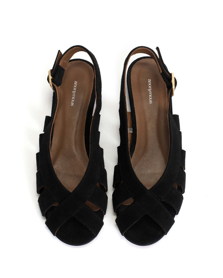Anonymous Copenhagen Sophie 20 Calf Suede Black