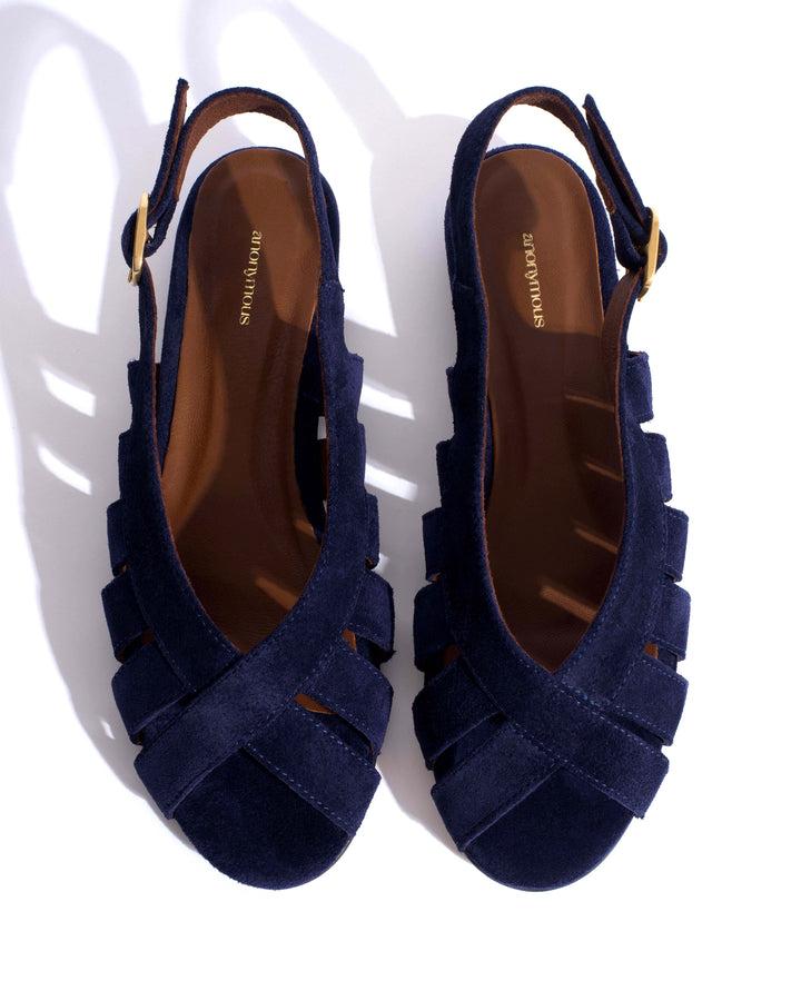 Anonymous Copenhagen Sophie 20 Calf Suede Ink Blue