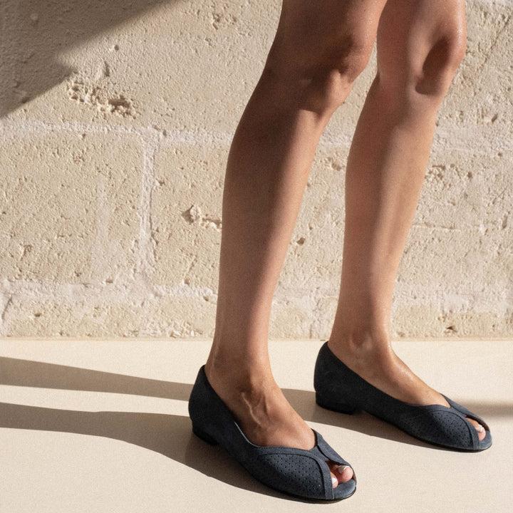 Anonymous Copenhagen Tiffy Calf Suede Denim Blue