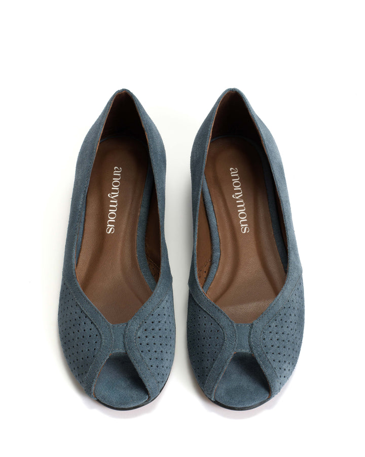 Anonymous Copenhagen Tiffy Calf Suede Denim Blue