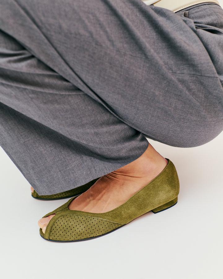 Anonymous Copenhagen Tiffy Calf Suede Olive Green