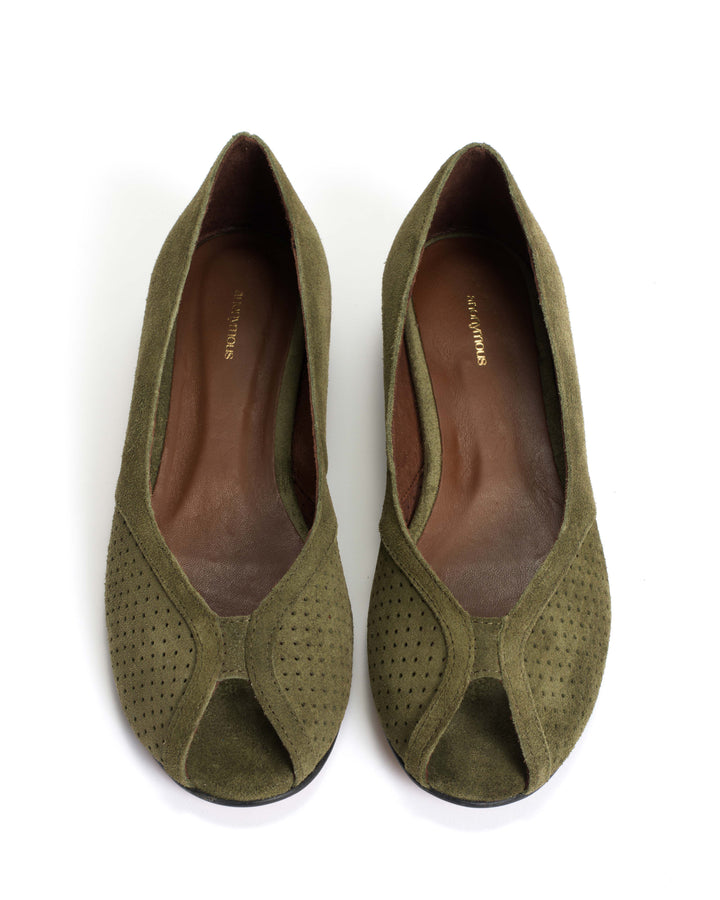 Anonymous Copenhagen Tiffy Calf Suede Olive Green