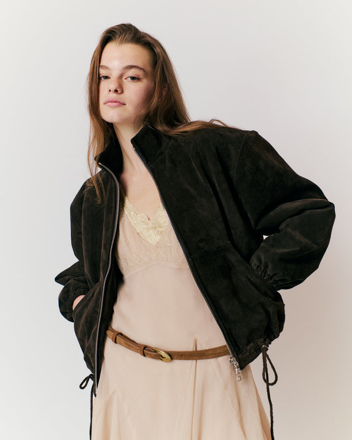 Anonymous Copenhagen Aris Unisex Leather Belt Calf Suede Cinnamon U0026 Gold Buckle