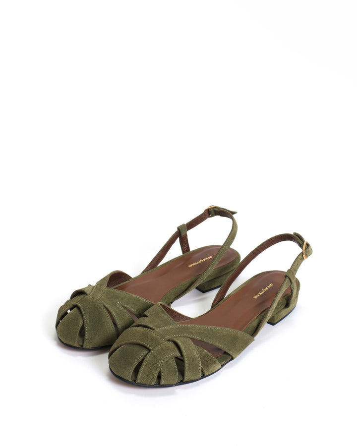 Anonymous Copenhagen Banie 20 Calf Suede Olive Green