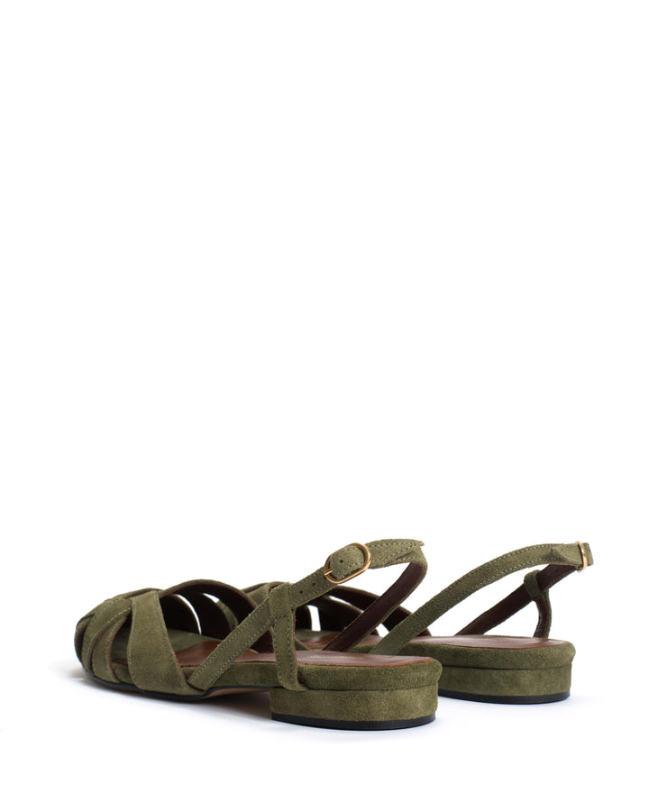 Anonymous Copenhagen Banie 20 Calf Suede Olive Green