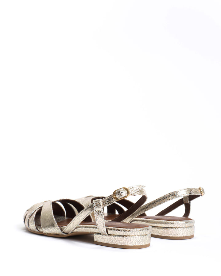 Anonymous Copenhagen Banie 20 Crackled Metallic Goat Champagne