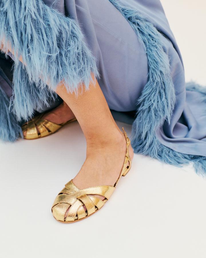 Anonymous Copenhagen Banie 20 Crackled Metallic Goat Gold