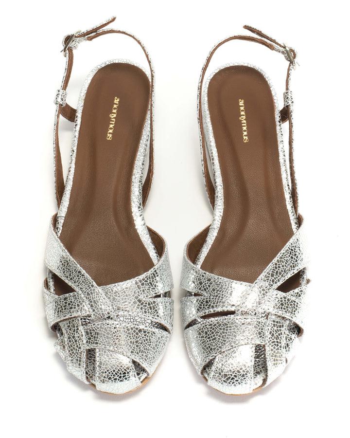 Anonymous Copenhagen Banie 20 Crackled Metallic Goat Silver