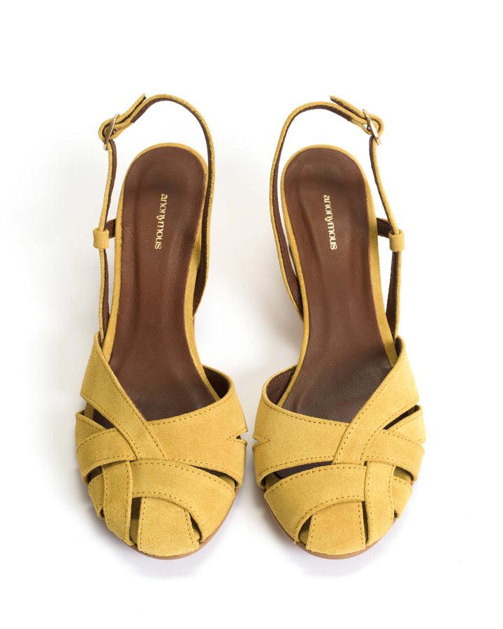 Anonymous Copenhagen Banie 50 Stiletto Calf Suede Pineapple Ice