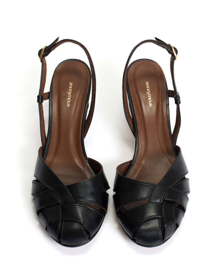 Anonymous Copenhagen Banie 50 Stiletto Shiny Lamb Black