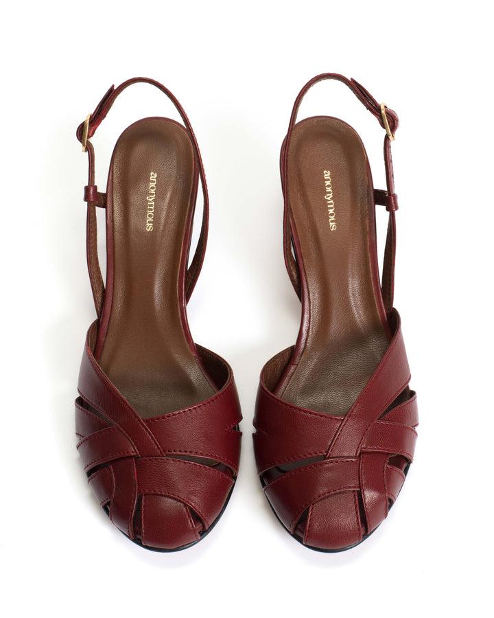 Anonymous Copenhagen Banie 50 Stiletto Shiny Lamb Pomegranate