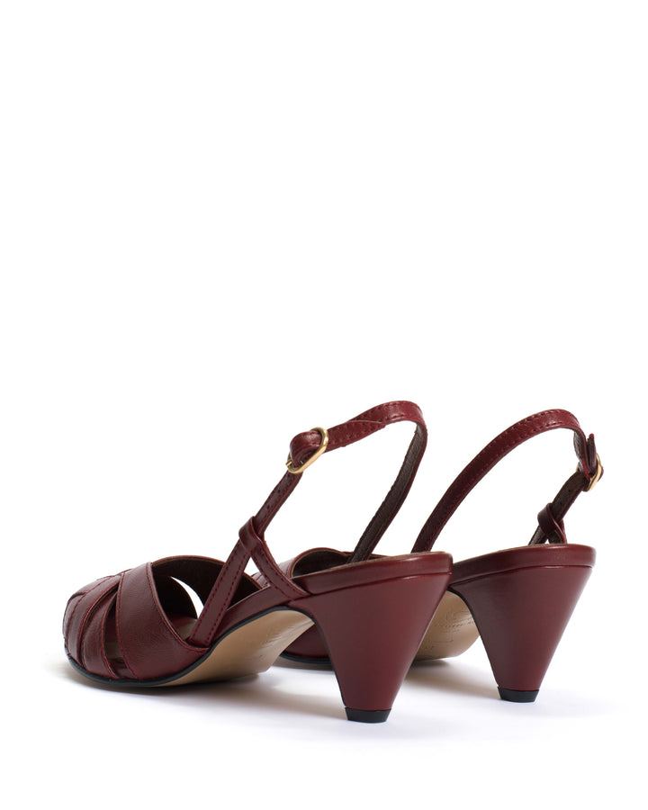 Anonymous Copenhagen Banie 50 Stiletto Shiny Lamb Pomegranate