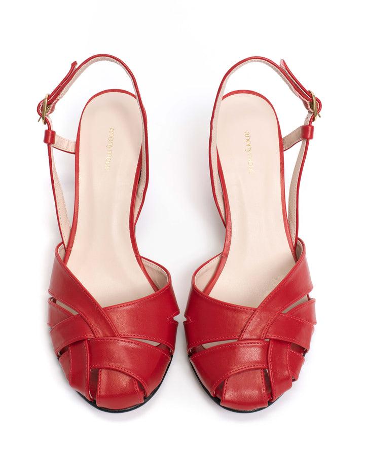 Anonymous Copenhagen Banie 50 Stiletto Soft Vegan Ruby Red