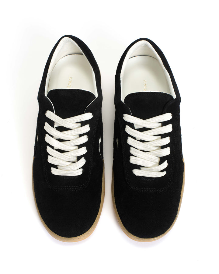 Anonymous Copenhagen Blaire Calf Suede U0026 Polished Soft Calf Black U0026 White Sand