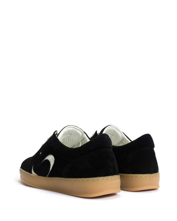 Anonymous Copenhagen Blaire Calf Suede U0026 Polished Soft Calf Black U0026 White Sand