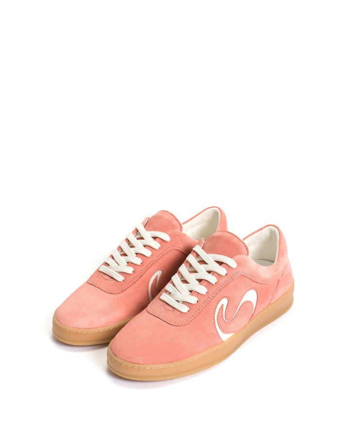 Anonymous Copenhagen Blaire Calf Suede U0026 Polished Soft Calf Coral Pink U0026 Sand White