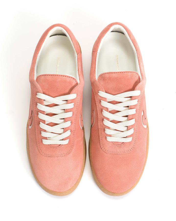 Anonymous Copenhagen Blaire Calf Suede U0026 Polished Soft Calf Coral Pink U0026 Sand White