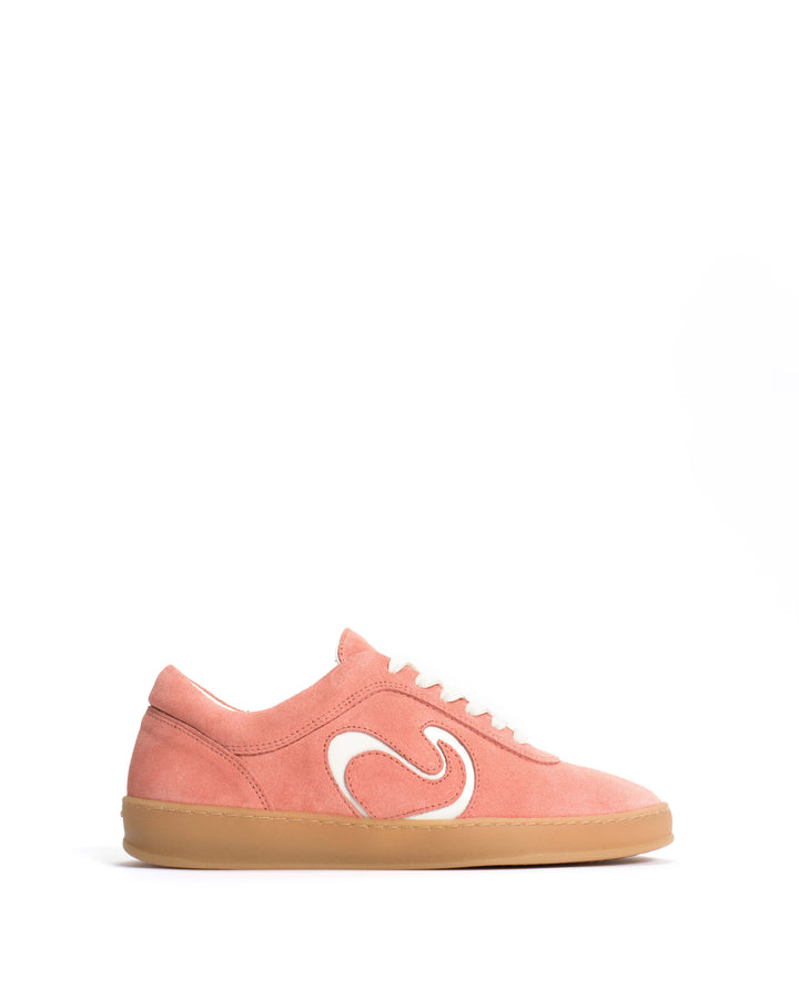 anonymous copenhagen Blaire Calf suede u0026 polished soft calf Coral pink u0026 sand white