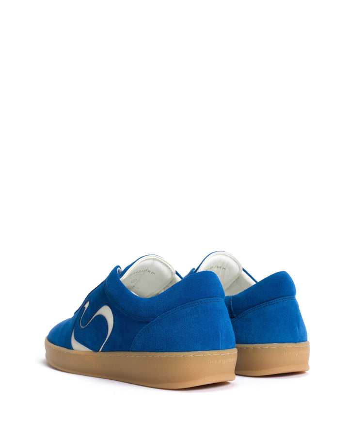 Anonymous Copenhagen Blaire Calf Suede U0026 Polished Soft Calf Electric Blue U0026 Sand White