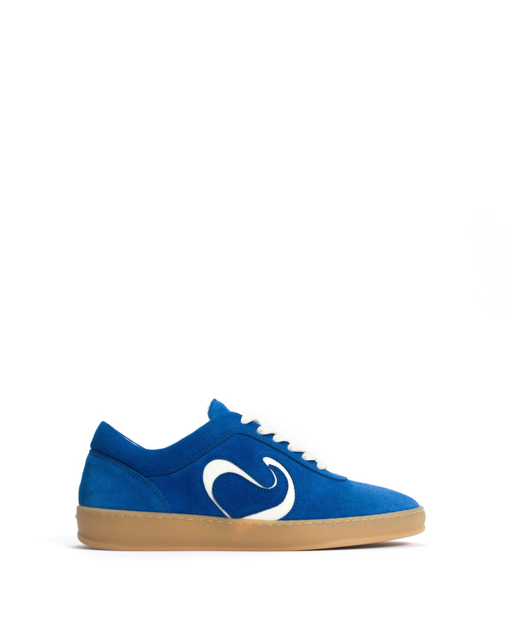 anonymous copenhagen Blaire Calf suede u0026 polished soft calf Electric blue u0026 sand white