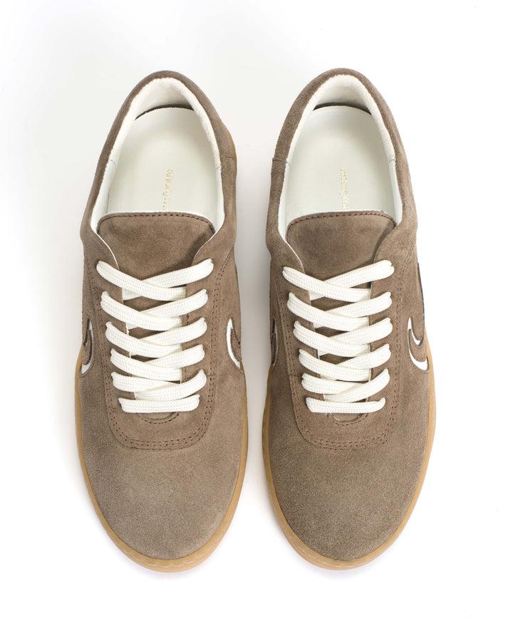 Anonymous Copenhagen Blaire Calf Suede U0026 Polished Soft Calf Mushroom U0026 Sand White