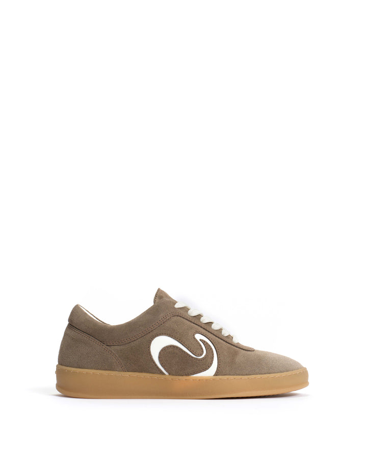 anonymous copenhagen Blaire Calf suede u0026 polished soft calf Mushroom u0026 sand white