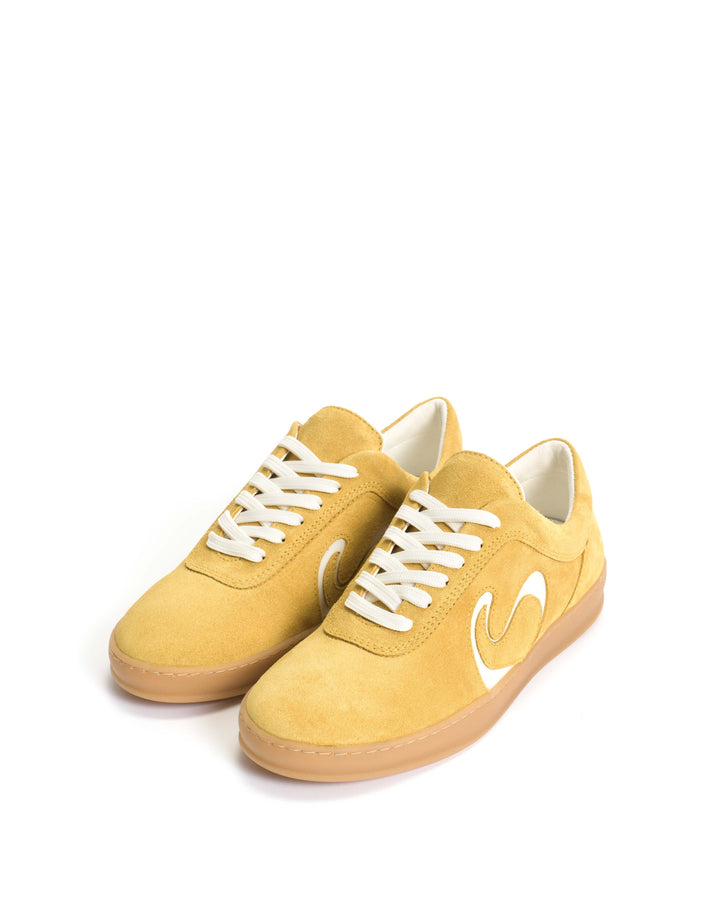 Anonymous Copenhagen Blaire Calf Suede U0026 Polished Soft Calf Pineapple Ice U0026 Sand White