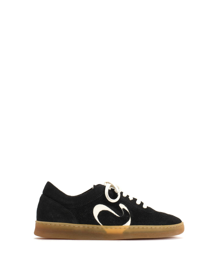 anonymous copenhagen Blaire hevea Plushed calf suede Black