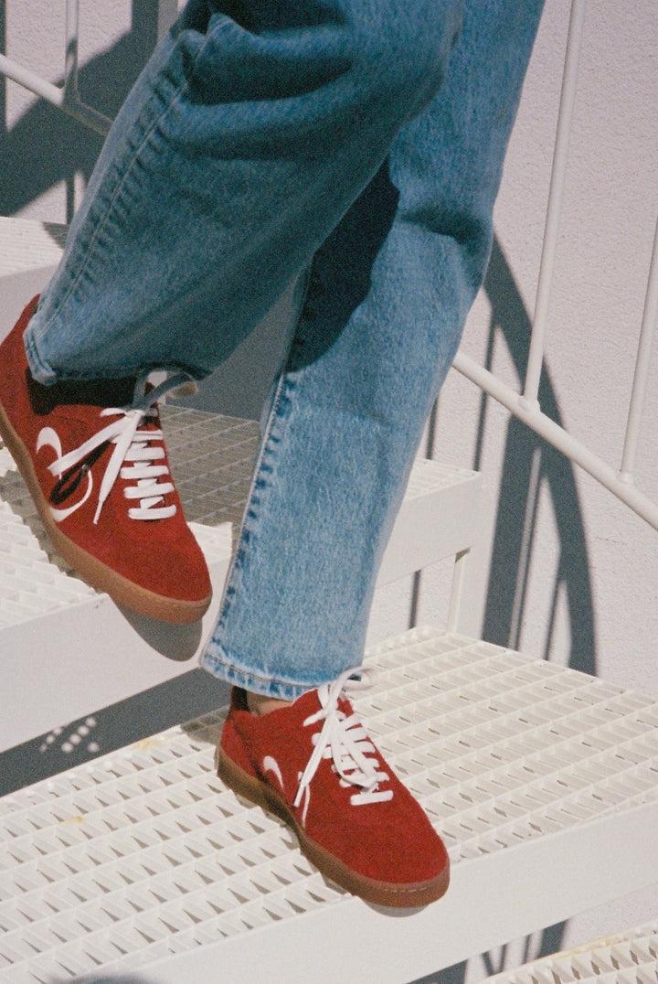 Anonymous Copenhagen Blaire Hevea Plushed Calf Suede Ruby Red