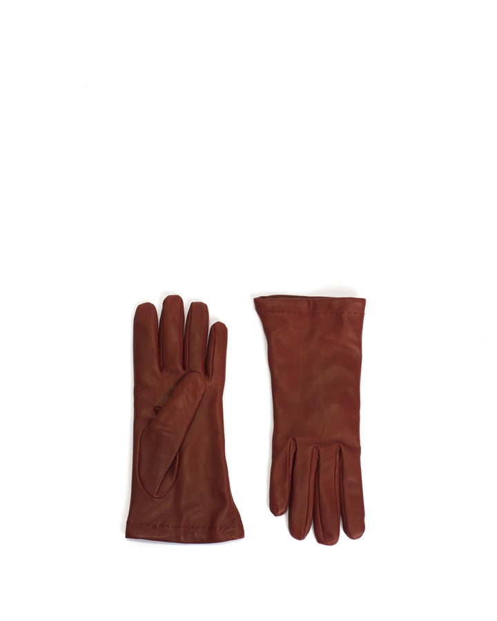 anonymous copenhagen Bridget leather cashmere glove Lamb leather u0026 100% cashmere Ruby red u0026 taupe