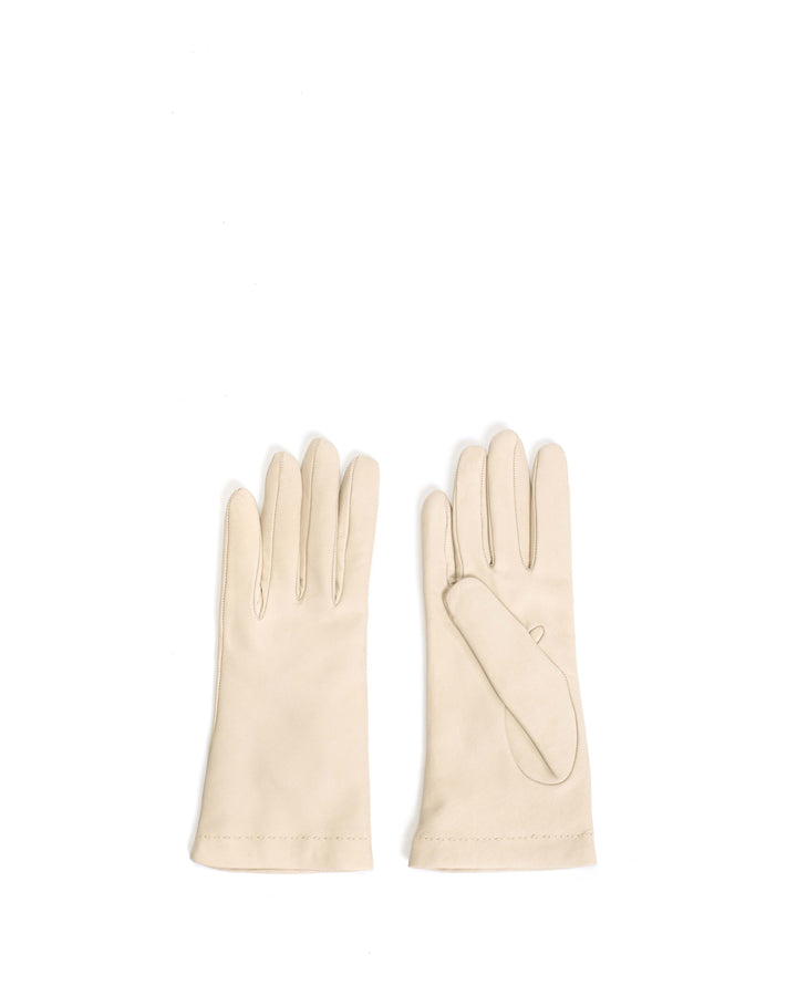 Anonymous Copenhagen Bridget Leather Cashmere Glove Lamb Leather U0026 100% Cashmere Off White U0026 Taupe
