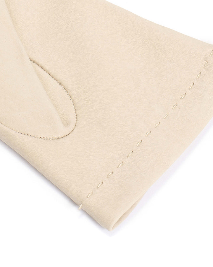Anonymous Copenhagen Bridget Leather Cashmere Glove Lamb Leather U0026 100% Cashmere Off White U0026 Taupe