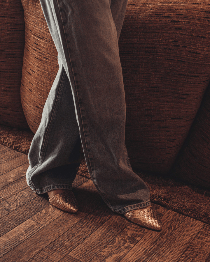 Anonymous Copenhagen Carla 10 Snake Metallic Calf Gold