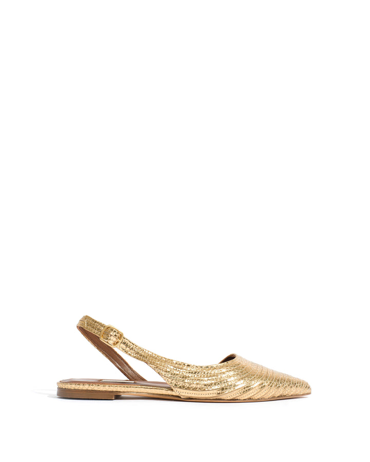 anonymous copenhagen Carla 10 Snake metallic calf Gold