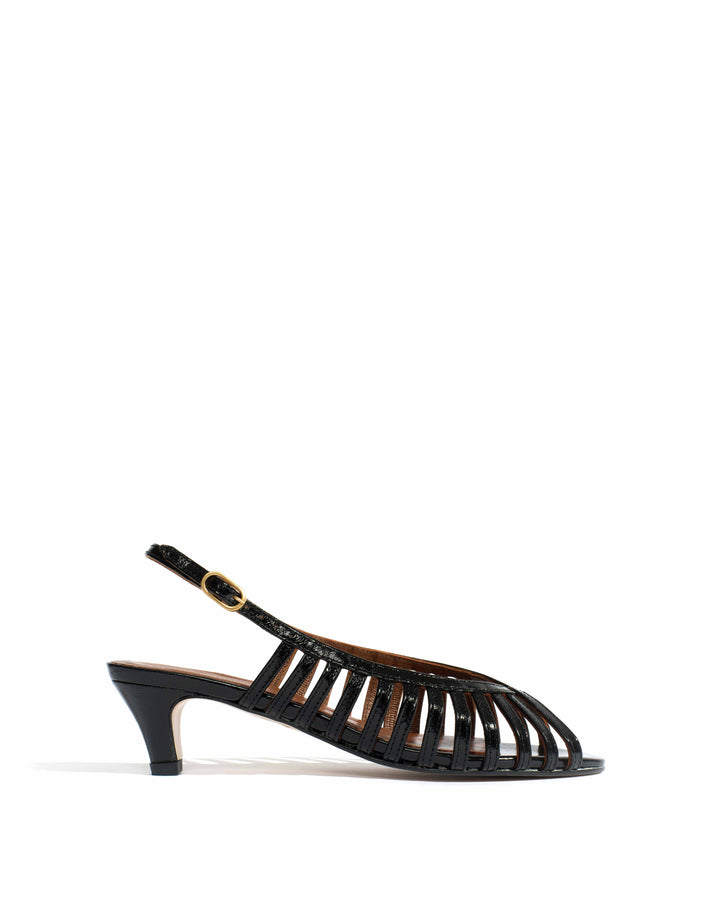 anonymous copenhagen Carminho 40 stiletto Crinkled polished goat Black