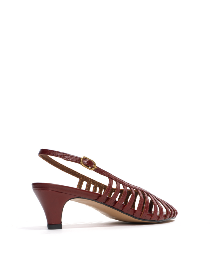Anonymous Copenhagen Carminho 40 Stiletto Shiny Lamb Pomegranate