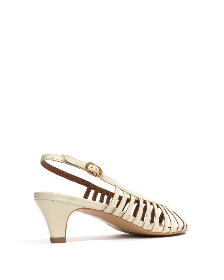 Anonymous Copenhagen Carminho 40 Stiletto Shiny Lamb White Sand