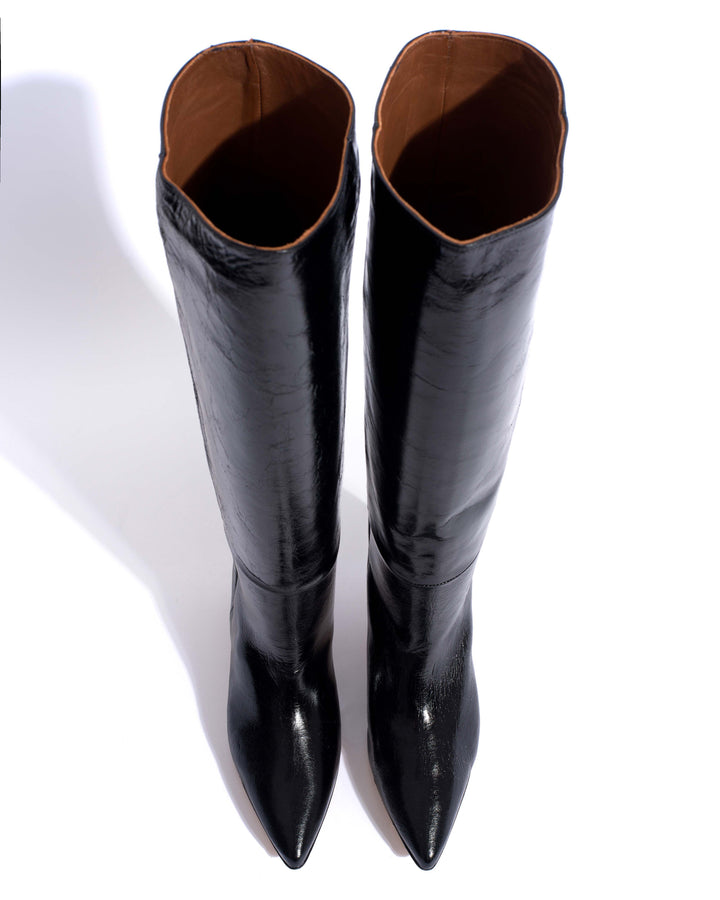 Anonymous Copenhagen Cecilia 40 Stiletto Crinkled Soft Calf Black