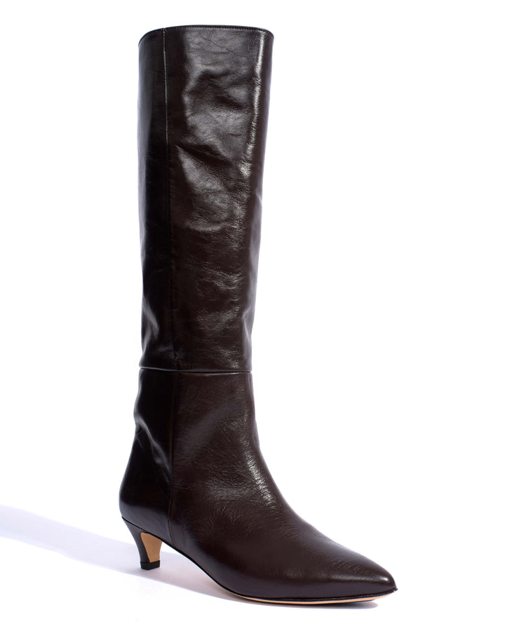 Anonymous Copenhagen Cecilia 40 Stiletto Crinkled Soft Calf Espresso Brown