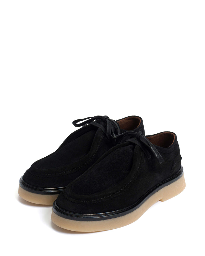 Anonymous Copenhagen Chez Flat Platform Calf Suede U0026 Sole Black U0026 Natural
