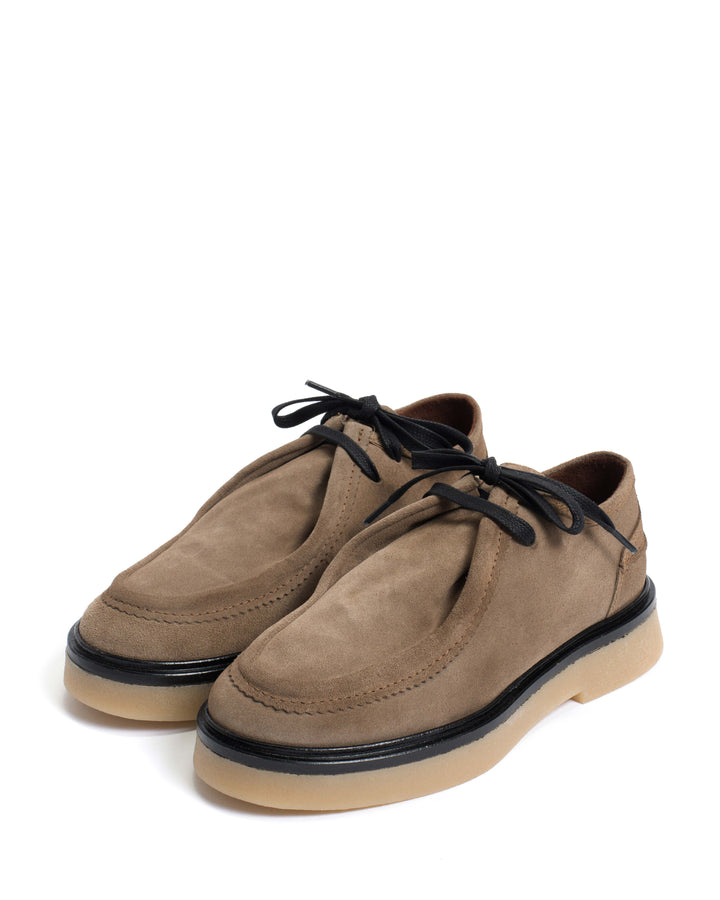 Anonymous Copenhagen Chez Flat Platform Calf Suede U0026 Sole Mushroom U0026 Natural