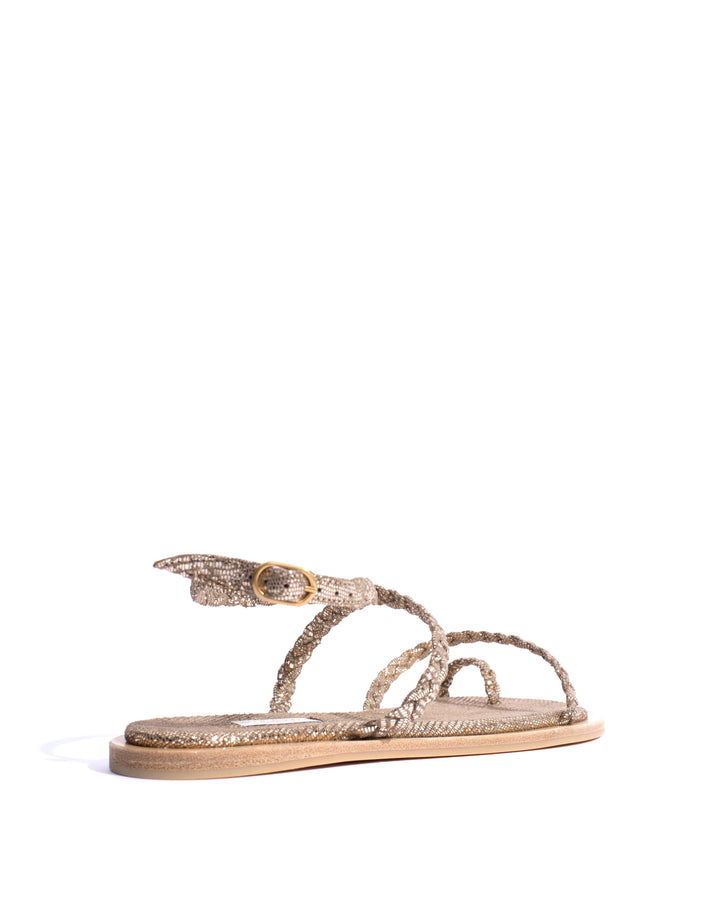 Anonymous Copenhagen Cinca 10 Classic Lizard Metallic Goat Vintage Champagne